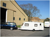 Large warehouse doors makes access to your caravan easy