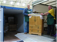 Self storage container with furniture & household belongings